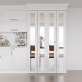 thumbnail image 1 of 48" X 80" Double Bifold Doors Mirror Solid Manufactured Wood Prefinished Bi-fold Door with hardware kit, 1 of 8