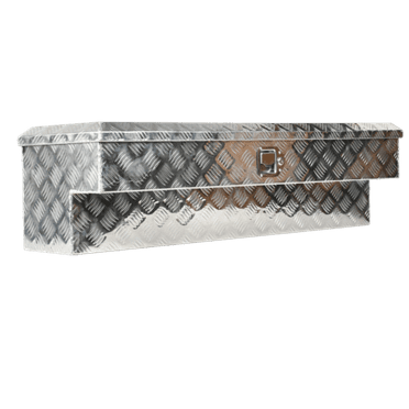 48"X8"X12.5" Aluminum Side Tool Box for Truck Pickup Trailer Storage Bed Silver