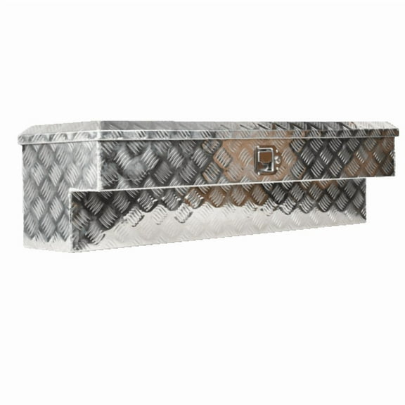 48"X8"X12.5" Aluminum Side Tool Box for Truck Pickup Trailer Storage Bed Silver
