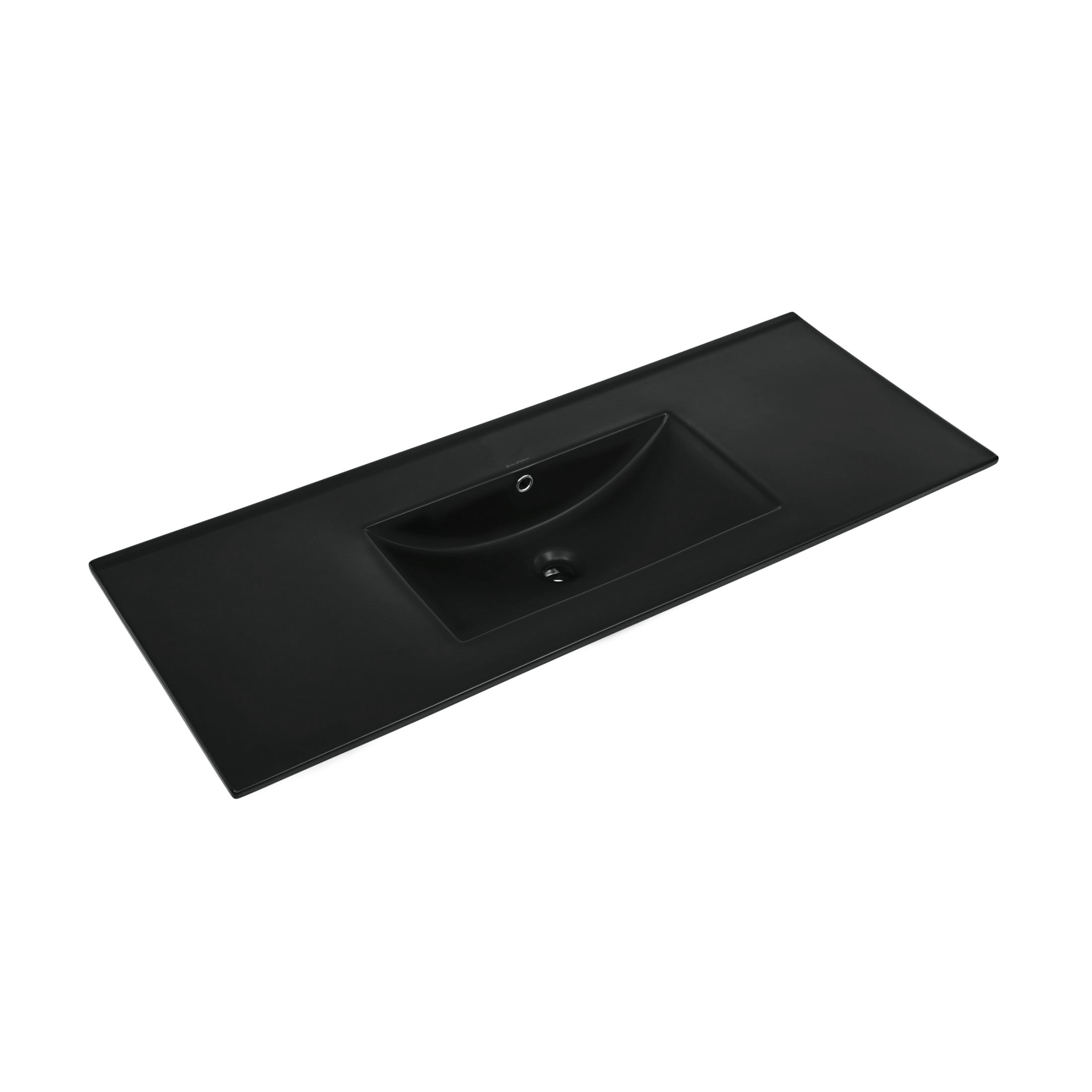 48" Zero Hole Vanity Sink Top in Matte Black