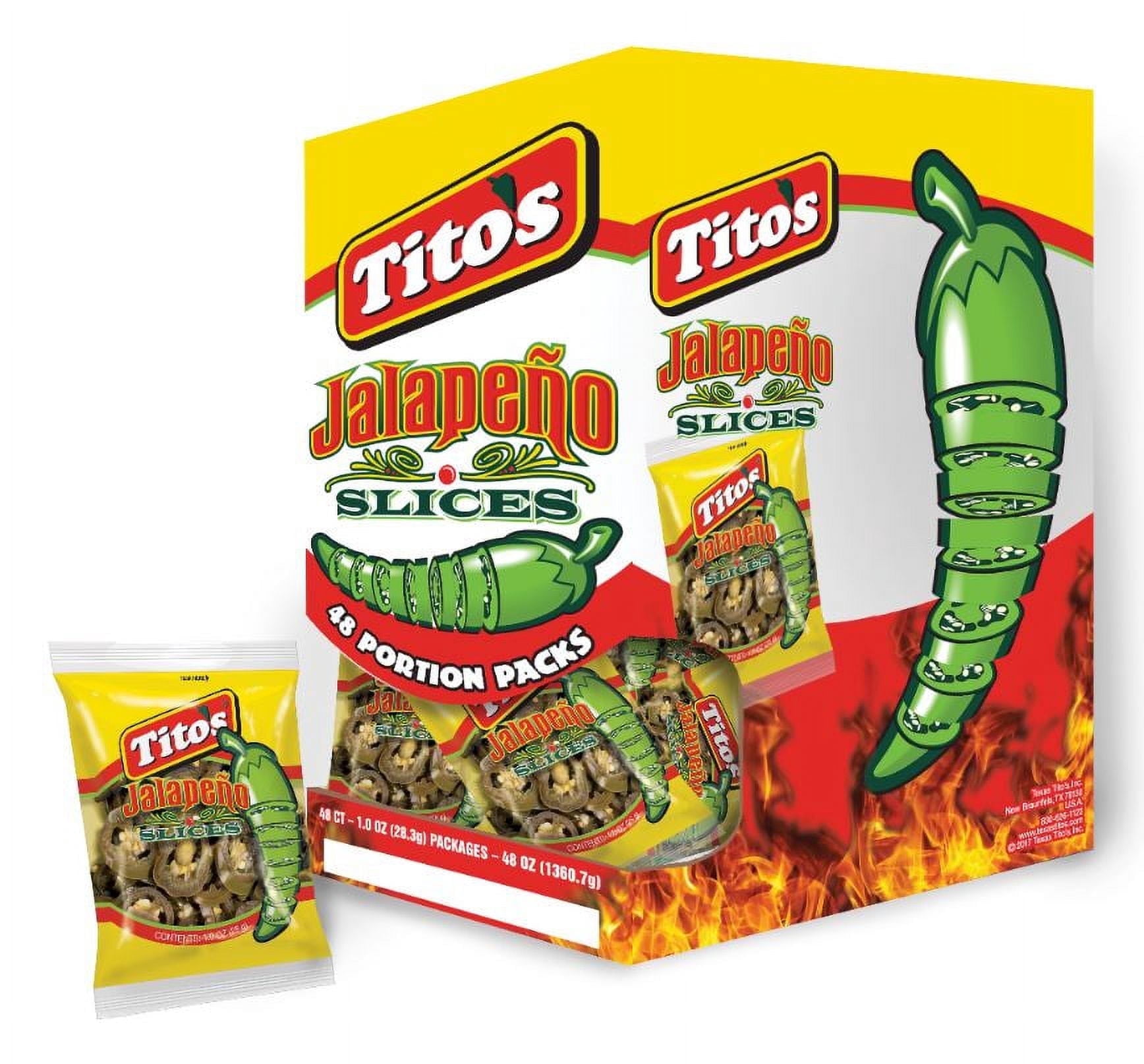 48 count Display of 1.0 oz Sliced Jalapeno Packages