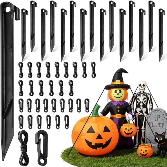 48 count Inflatable Stakes with Tethers & Hooks for Halloween Christmas Decor