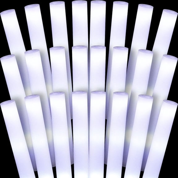 48 count LED Sticks Bulk White Light up Sticks Flashing Glow Baton Wands Themed Party Set, Glow in the Dark Party Supplies for Wedding, Raves,Concert,Birthday,Sporting Events