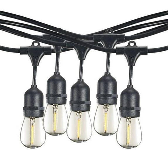 48 ft. String Light Kit with Clear Shatter Resistant Vintage Style S14 LED Light Bulbs