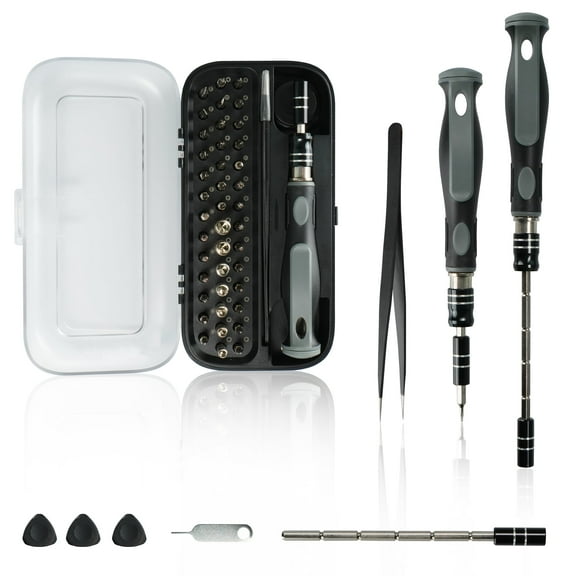 48-in-1 Precision Screwdriver Set with CRV Bits, Magnetic Driver, Pocket Repair Tool Kit with Ergonomic Handle & Extension Rod for Dorm Tech Fixes, Phone, Laptop, Glasses, Watch, Camera, DIY Gifts