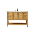thumbnail image 1 of 48 in. 4-Drawer Transitional Single Bathroom Vanity, Natural Wood, 1 of 1