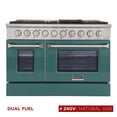 thumbnail image 1 of 48 in. 6.7 cu. ft. Dual Fuel Range for Natural Gas in Green, 1 of 16