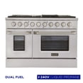 thumbnail image 1 of 48 in. 6.7 cu. ft. Dual Fuel Range for Propane Gas in Stainless Steel, 1 of 15