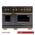 thumbnail image 1 of 48 in. 8 Burners Dual Fuel Range for Natural Gas in Dark Stainless steel., 1 of 18