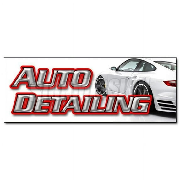 48 in. Auto Detailing Decal Sticker - Car Wash Wax