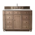 thumbnail image 1 of 48 in. Bristol Single Vanity with 3 CM Eternal Serena Quartz Top, Whitewashed Walnut, 1 of 1