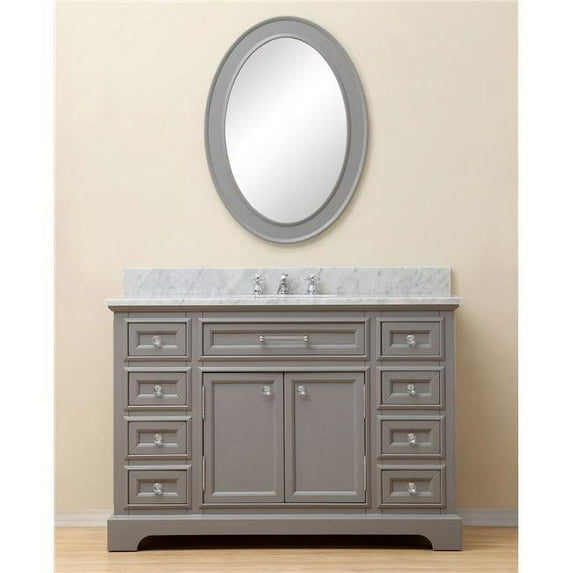 48 in. Cashmere Gray Single Sink Bathroom Vanity - Derby Collection - Chrome