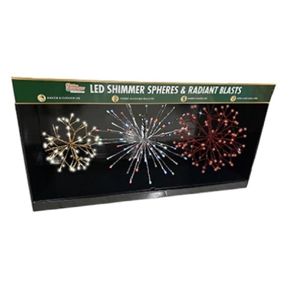 48 in. Christmas Shimmer Sphere LED Light & Radio Displayer