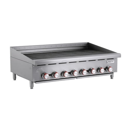 Magic Chef Commercial 48 in. Commercial Countertop Radiant Char Broiler in Stainless Steel