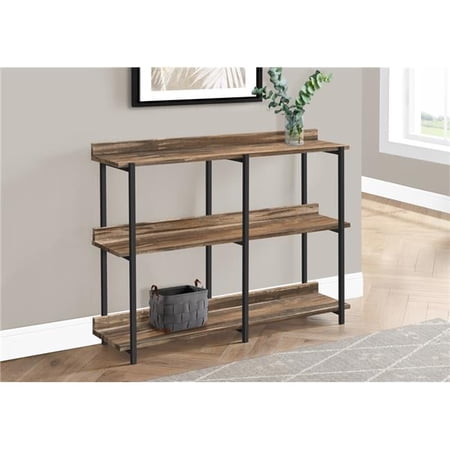48 in. Console Accent Table, Brown - Reclaimed & Black