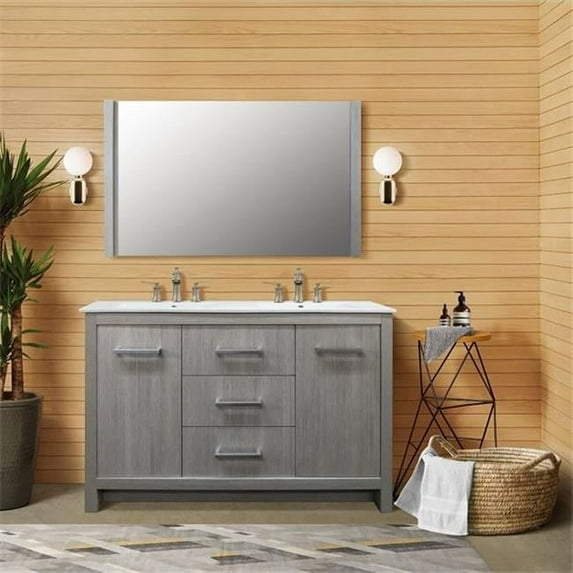 48 in. Double Sink Vanity, Gray