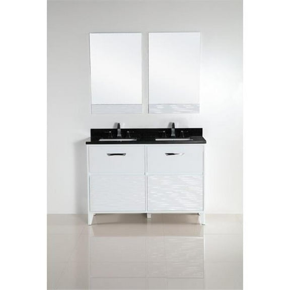 48 in. Double Sink Vanity with Black Galaxy Top