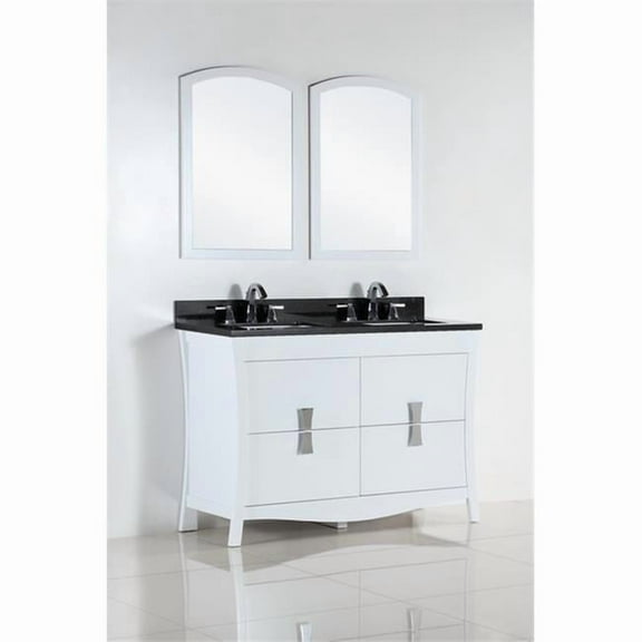 48 in. Double Sink Vanity with Galaxy Top - Black - 48in.