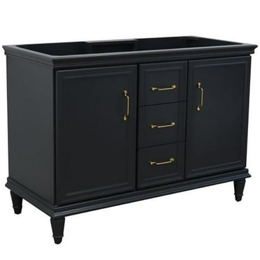 48 in. Double Vanity with Cabinet, Dark Gray