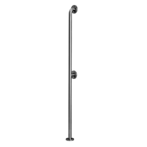 48 in. Floor to Wall Straight Stainless Steel Grab Bar