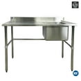 thumbnail image 1 of 48 in. Free Standing Bar Sink with Faucet, Stainless Steel Work Table Commercial Kitchen Sink, 1 of 11