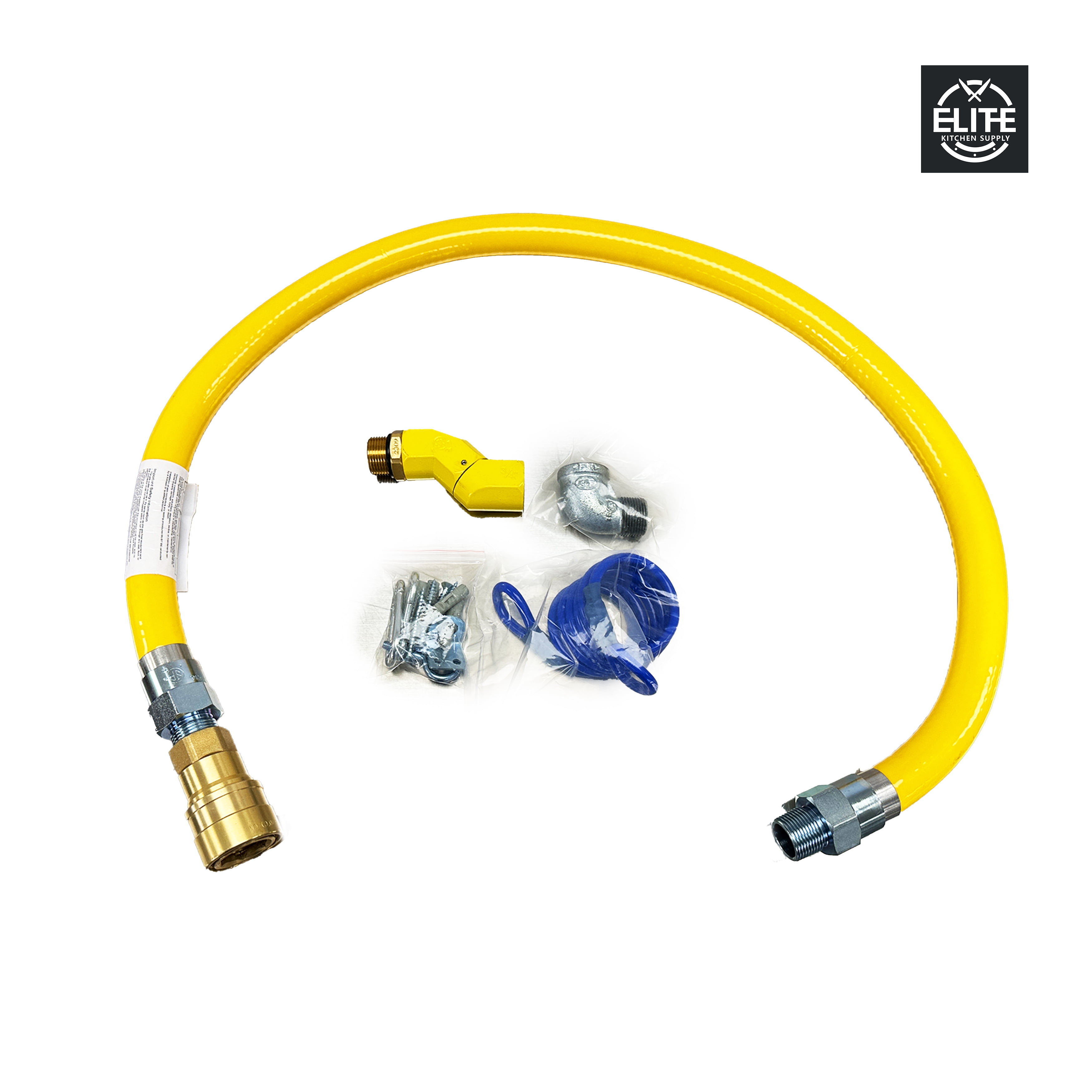 48 in. Gas Safety System Connection Kit, Gas Hose, For Cooker Lines