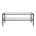 thumbnail image 1 of 48 in. Glass & Metal Rectangular Coffee Table, Black, 1 of 1