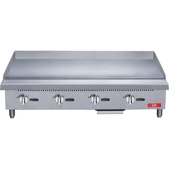 48 in. Heavy-Duty Four Burner Commercial Stainless Stell Griddle