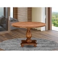 thumbnail image 1 of 48 in. Irving Round Dining Table with Pedestal & Rustic Rubberwood Table - Sandblasting Antique Walnut, 1 of 1