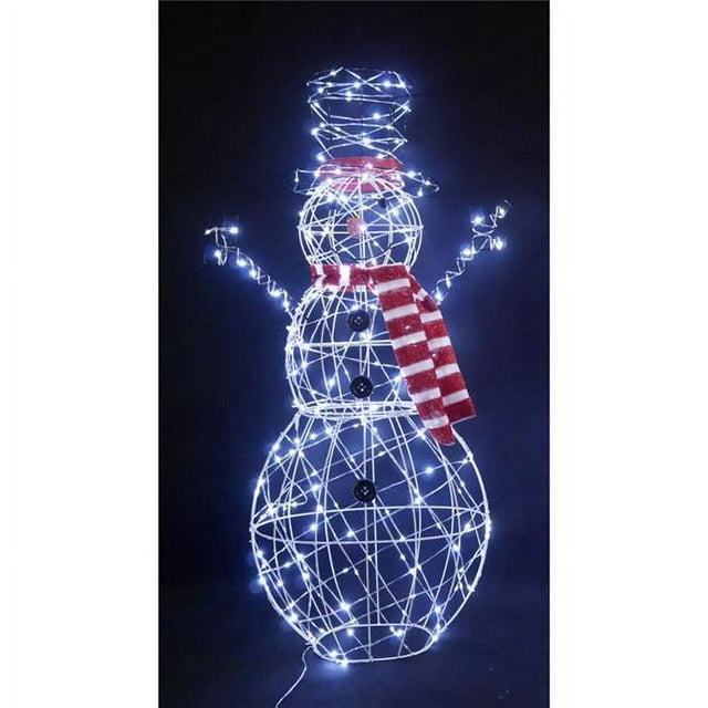 48 in. LED Lighted Snowman Yard Decor, Cool White