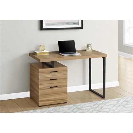 48 in. Left & Right Metal Computer Desk, Reclaimed Wood - Black