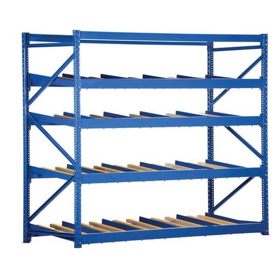 48 in. Level 5 Carton Rack with Gravity Roll