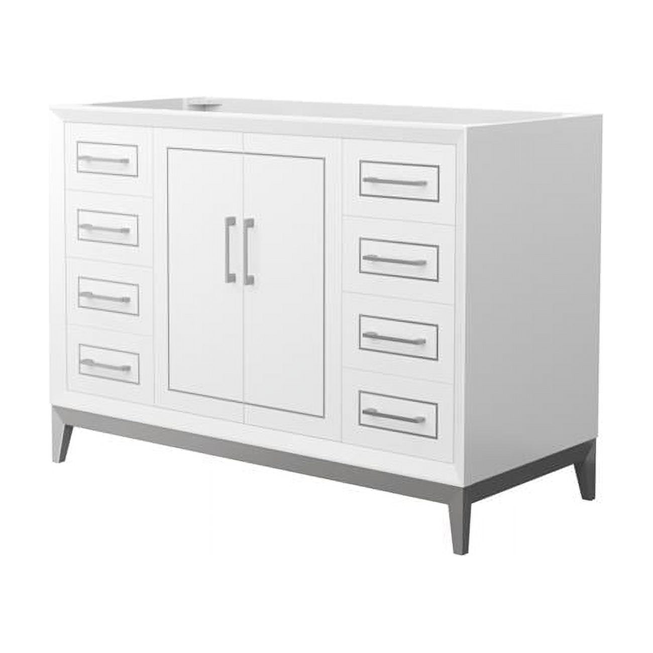48 in. Marlena Single Bathroom Vanity, No Countertop, No Sink & Brushed ...