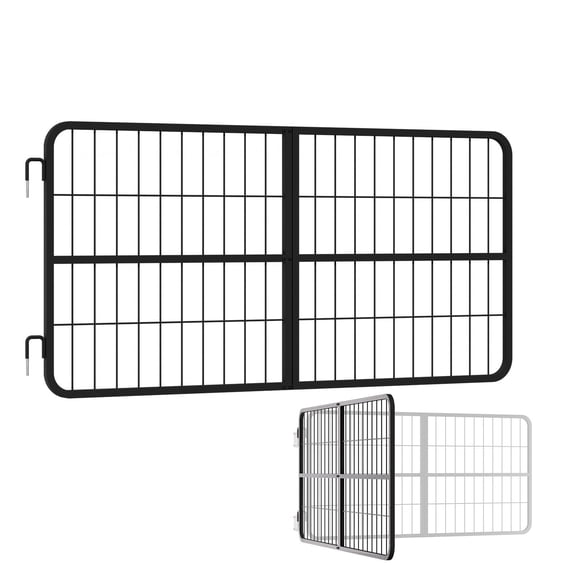48 in Multi-Use Livestock Gate, Versatile Horse Sheep Corral Panel, 24in Tall Steel Farm Gate for Stable Barnyard