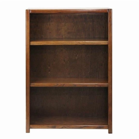48 in. Oak Contemporary Bookcase, Classic Bourbon