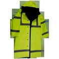 thumbnail image 1 of 48 in. Rain Coat Waterproof Reversible Ansi Class 3 with Detachable Hood & Side Slits, Lime & Black - 4XL, 1 of 1