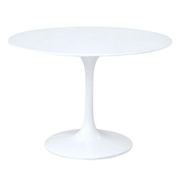 48 in. Rose Fiberglass Dinning Table, White - 29 x 48 x 48 in.