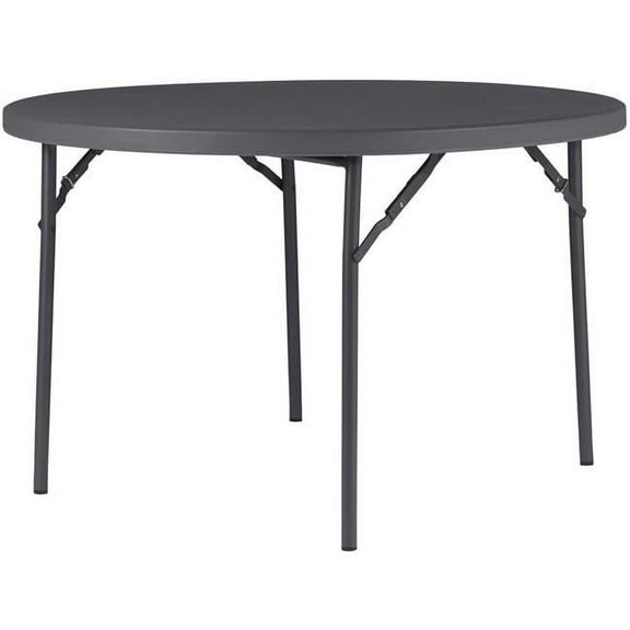 48 in. Round Top Folding Table, Gray