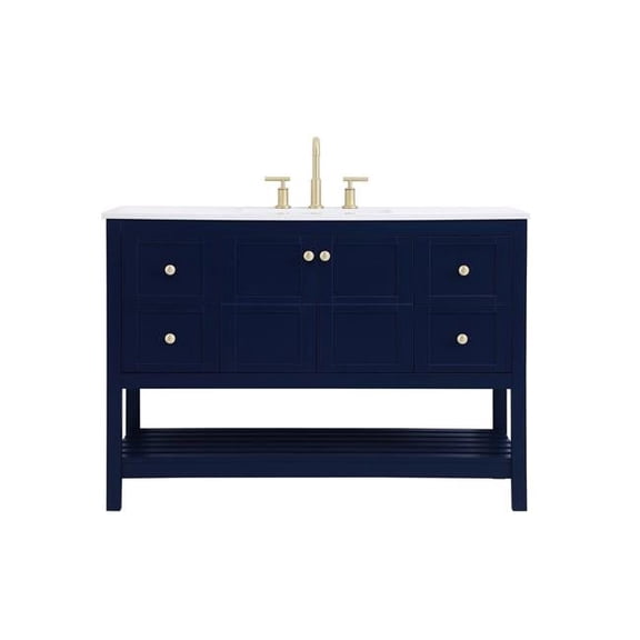 48 in. Single Bathroom Vanity, Blue