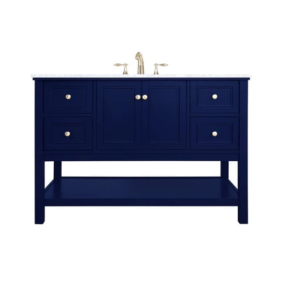 48 in. Single Bathroom Vanity, Blue