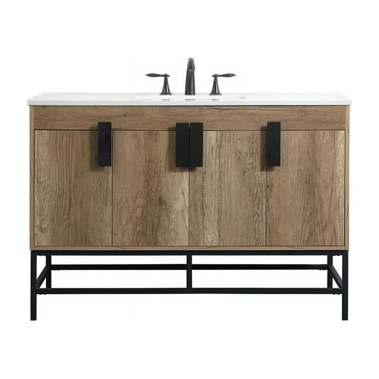 48 in. Single Bathroom Vanity, Natural Oak
