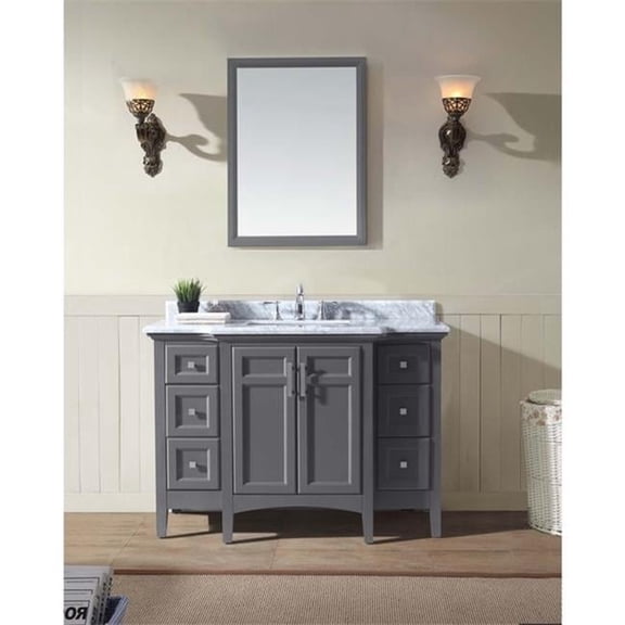 48 in. Single Bathroom Vanity Set - Grey - 48 in.