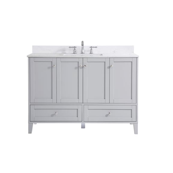 48 in. Single Bathroom Vanity with Backsplash in Grey