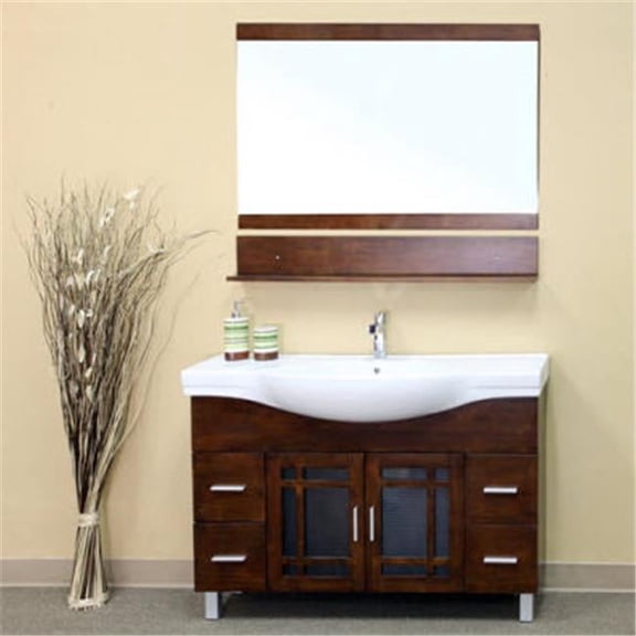 48 in Single Sink Vanity - Medium Walnut
