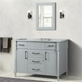 thumbnail image 1 of 48 in. Single Vanity with Carrara Marble Top, Light Gray & White, 1 of 1