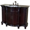 thumbnail image 1 of 48 in. Single sink vanity-wood-dark mahogany-black galaxy, 1 of 1