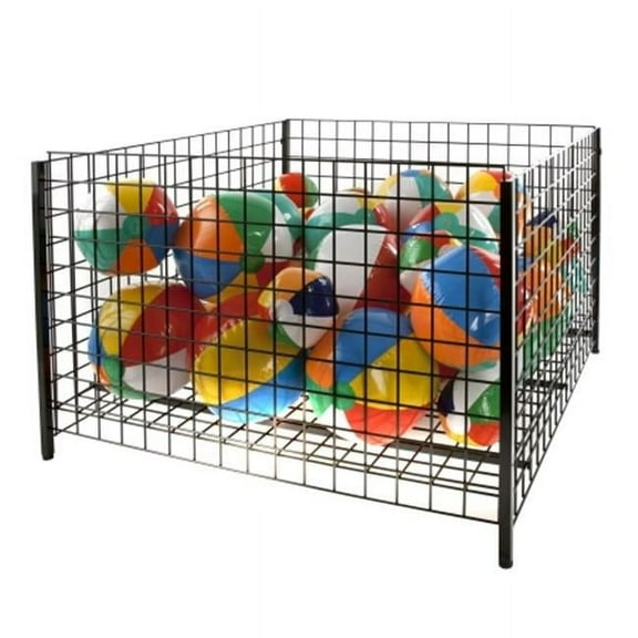 48 in. Square Black Wire Grid Dump Bin (Pack of 1)