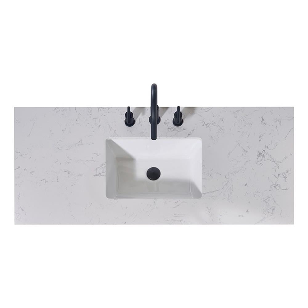 48" Aosta White Composite Stone Vanity Top with Sink