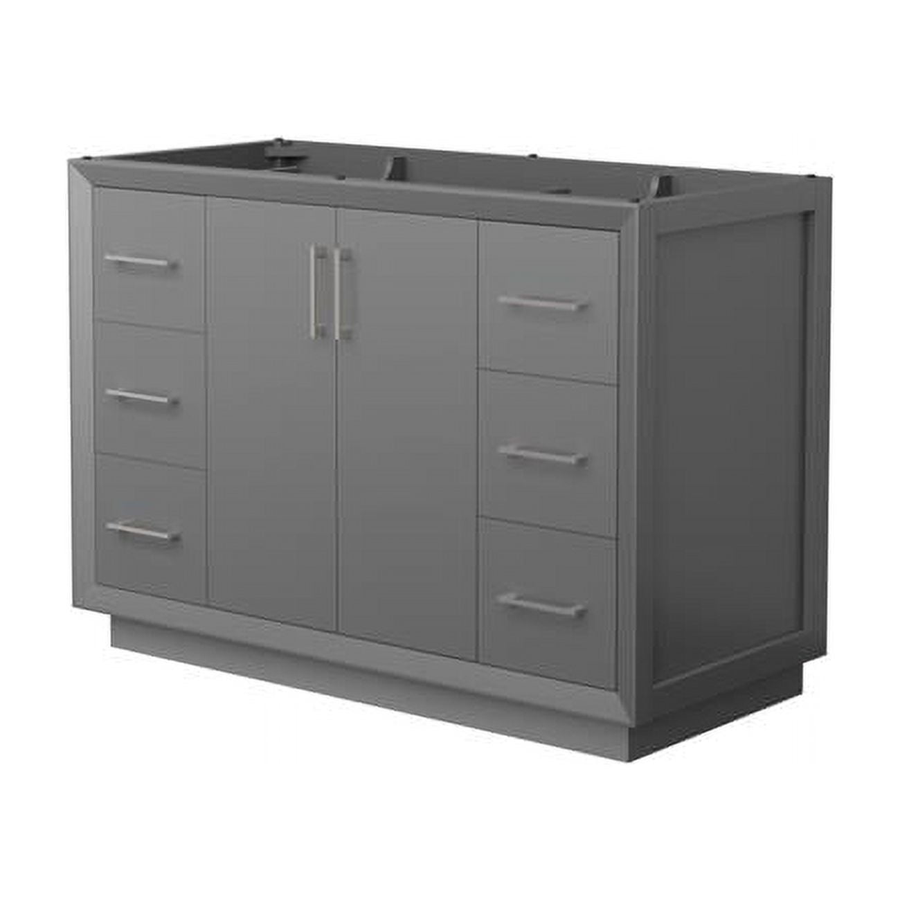 48 in. Strada Single Bathroom Vanity, Dark Gray, No Countertop, No Sink ...