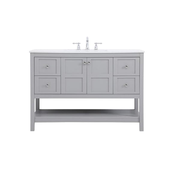 48 in. Theo Single Bathroom Vanity, Gray